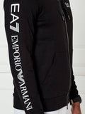 EA7 U Felpa zip con cappuccio NERO/B.CO