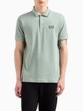 EA7 U Polo core identity n piquet di cotone elasticizzato verde