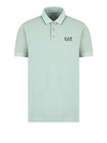 EA7 U Polo core identity n piquet di cotone elasticizzato verde