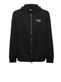 EA7 U Felpa cappuccio con logo nero