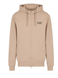 EA7 U Felpa cappuccio con logo beige