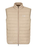 EA7 U Gilet smanicato 100 grammi logo EA7 beige