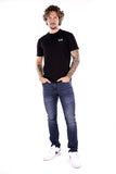 EA7 U T-shirt con stampa logo e stampa sul retro nero