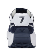 EA7 U Sneakers suola alta logo EA7 BLU/B.CO