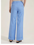 EMMEMARELLA1 Completo gessato giacca e pantalone azzurro