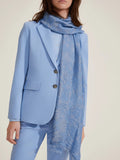 EMMEMARELLA1 Stola con lurex e frange azzurro
