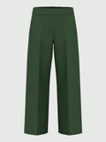 EMMEMARELLA2 Pantalone dritto in raso stretch verde