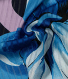 GUESS ACC D COL Foulard fantasia logo 90 x 90 CELESTE MLT