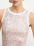 GUESS APP D COL Canotta Alexia con paillettes rosa