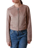 GUESS APP D PRE Giubbino seraphine suede cropped sabbia