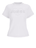 GUESS ATH D COL T-shirt Narciso bianco