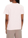 GUESS ATH D COL T-shirt con logo strass ripetuto rosa