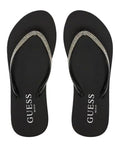 GUESS B.WEAR D COL Infradito flip flop rhinestone cinturini con strass nero