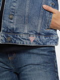 GUESS J D COL Giacca jeans oversize DENIM MEDIO