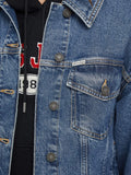GUESS J D COL Giacca jeans oversize DENIM MEDIO