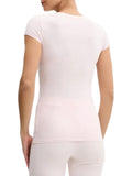 GUESS J D COL T-shirt con triangolo strass rosa