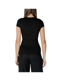 GUESS J D COL T-shirt logo triangolo con strass nero