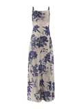 Abito lungo Adle lace neckline fantasia a fiori