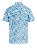 GUESS J U COL Camicia watercolor mezza manica BLU MLT