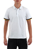 K-WAY U Polo Vincent in pique di cotone bianco