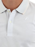 K-WAY U Polo Vincent in pique di cotone bianco