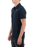 K-WAY U Polo Vincent in pique di cotone blu