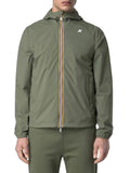 K-WAY U Giubbino tecnico jack in nylon stretch verde chiaro