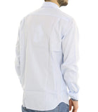 LACOSTE U Camicia in cotone premium regular fit cielo