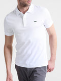 LACOSTE U Polo in jersey di cotone bianco