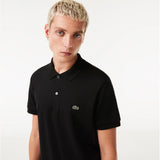 LACOSTE U Polo in Cotone Pima nero