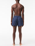 LACOSTE U Costume shorts con logo all over BLU/VERDE
