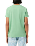 LACOSTE U T-shirt basic con logo verde chiaro