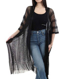 Poncho in rete con lurex