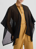 LIU JO ACC1 Poncho spolverino in lurex nero
