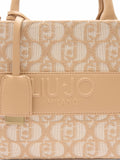 LIU JO ACC1 Borsa tote logata beige