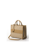 LIU JO ACC1 Shopping bag tote M loghi beige