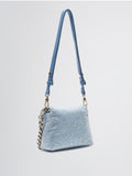 LIU JO ACC1 Borsa a tracolla con strass e catena DENIM
