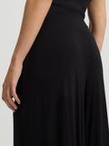 LIU JO BEACHWEAR Pantalone palazzo in jersey nero