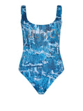 LIU JO BEACHWEAR Costume intero stampa water DENIM