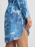 LIU JO BEACHWEAR Abito chemisier stampa water DENIM