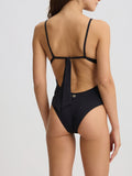 LIU JO BEACHWEAR Costume intero con perline nero