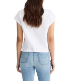 LIU JO BEACHWEAR T-shirt girocollo con strass bianco
