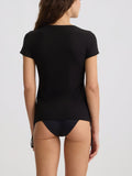 LIU JO BEACHWEAR T-shirt basic con logo nero