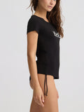 LIU JO BEACHWEAR T-shirt basic con logo nero