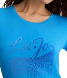 LIU JO BEACHWEAR T-shirt con dettaglio strass blu