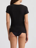 LIU JO BEACHWEAR T-shirt con pioggia di strass NERO MLT