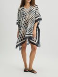 LIU JO BEACHWEAR Kaftano a pois B.CO NERO