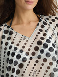 LIU JO BEACHWEAR Kaftano a pois B.CO NERO