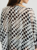 LIU JO BEACHWEAR Kaftano a pois B.CO NERO