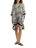 LIU JO BEACHWEAR Kaftano a pois B.CO NERO
